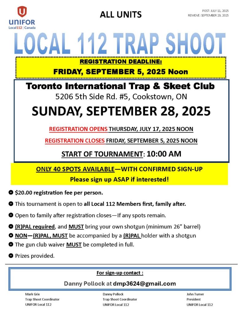 FALL 2025 TRAP SHOOT