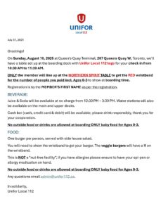 NORTHERN PAGE 1 112 BOAT CRUISE DETAILS JULY 31, 2025 NORTHERN SPIRIT 1