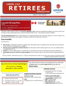 RETIREES NEWSLETTER JULY 2025 Page 1