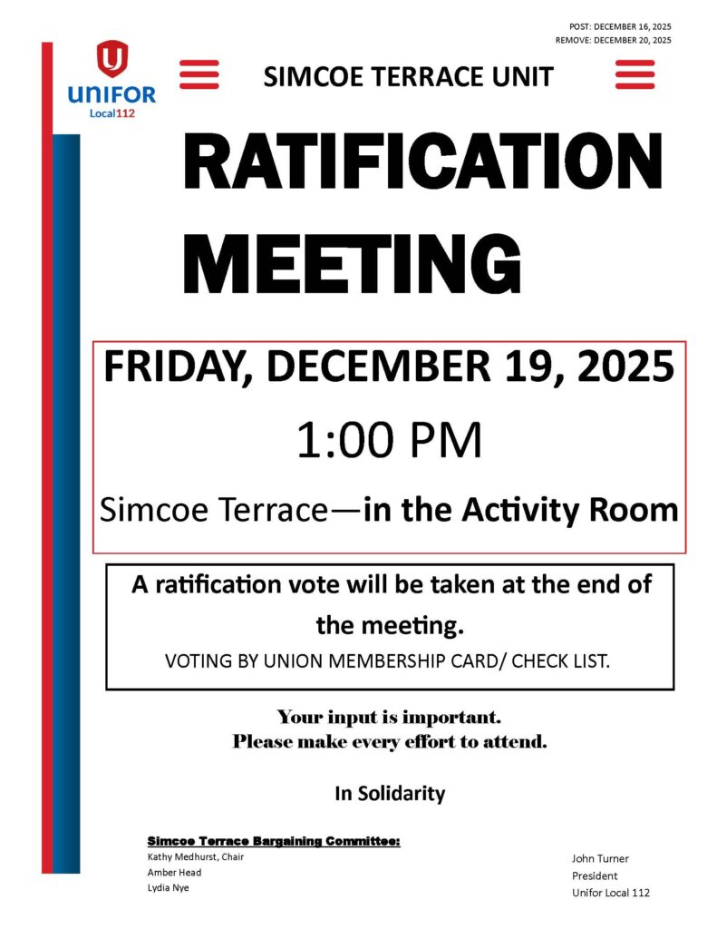 ST RATIFICATION VOTE MEETING NOTICE