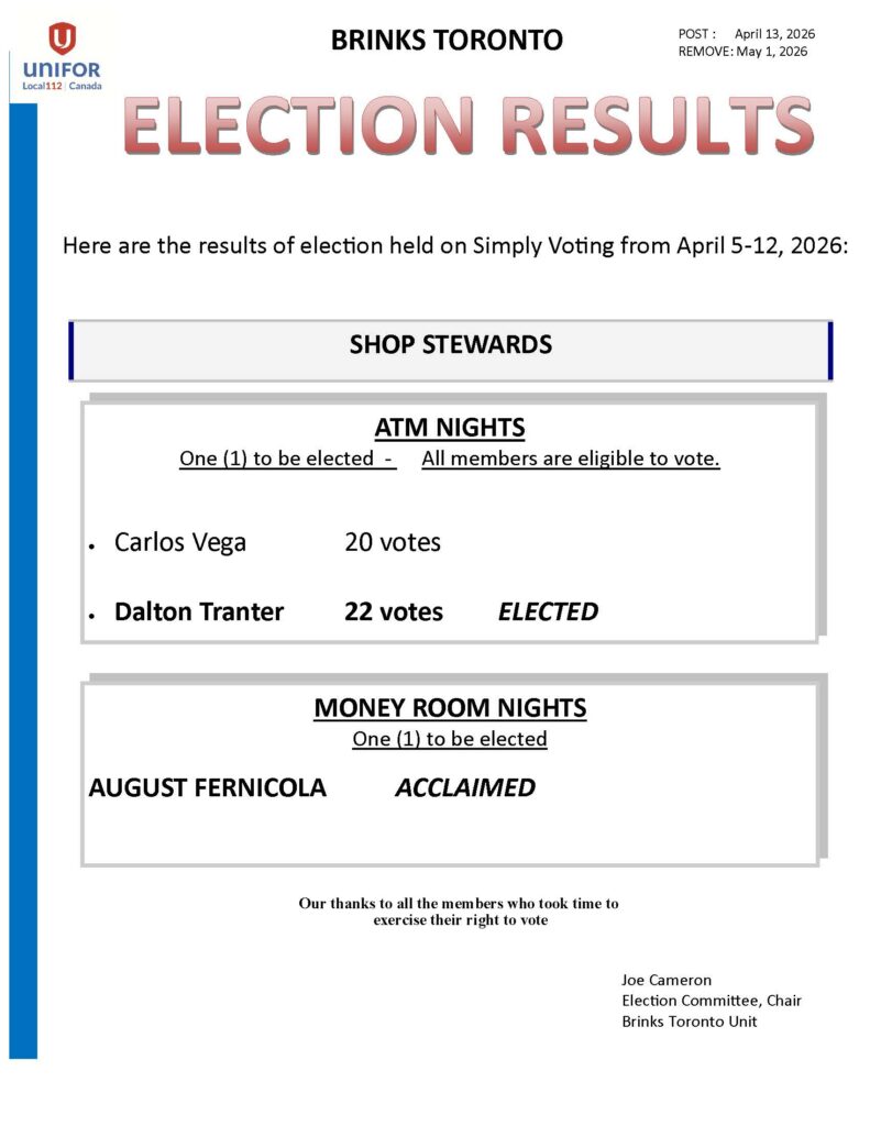 BT ELECTION RESULTS