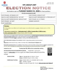 VPC ELECTION NOTICE