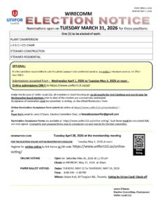 WC ELECTION NOTICE