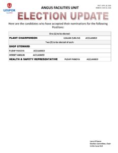 AF 2026 ELECTION UPDATE