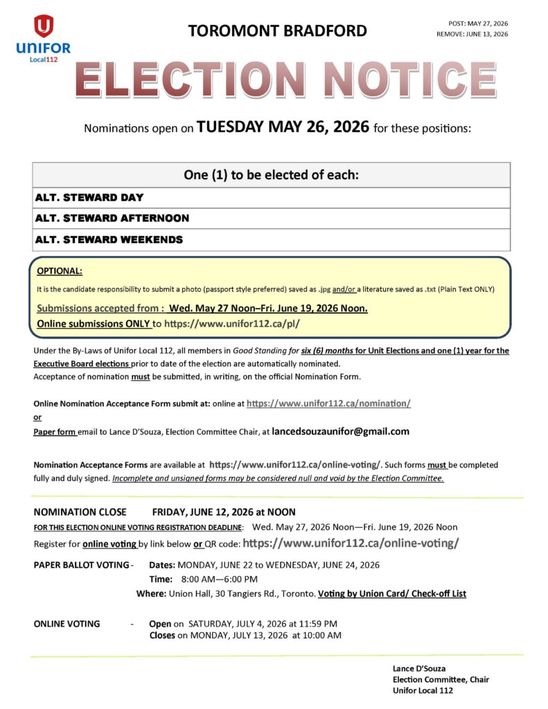 TB 2026 BC ELECTION NOTICE