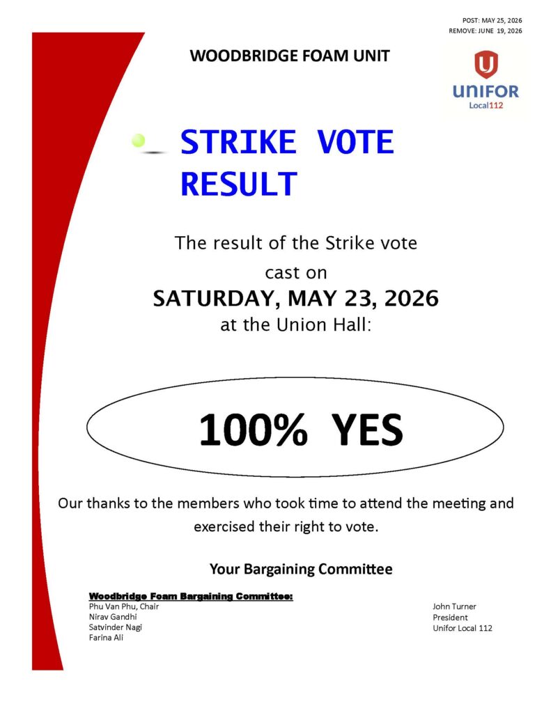 WF STRIKE VOTE RESULT MAY 23, 2026