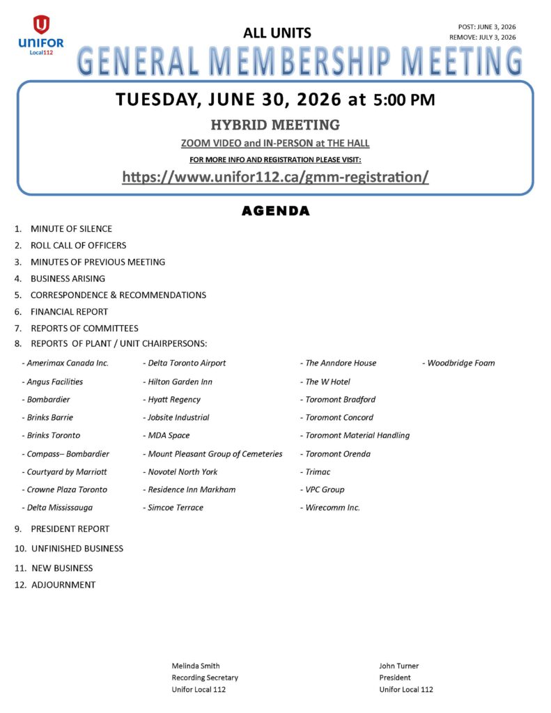 2026 GENERAL MEMBERSHIP MEETING NOTICE JUNE 2026