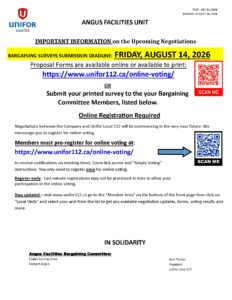 AF IMPORTANT INFORMATION on the Upcoming Negotiations